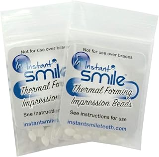 Billy Bob Replacement Thermal Adhesive Fitting Beads for Fake Teeth Package of 2