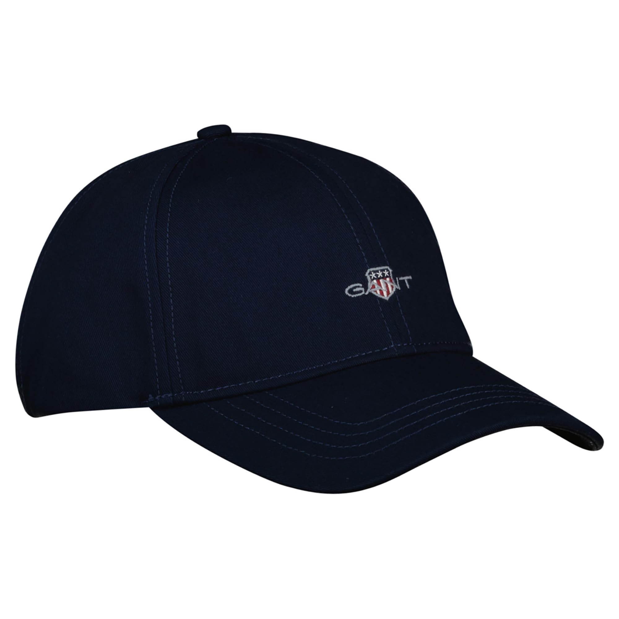 GANT Unisex Shield Cotton Twill Baseball Cap, Navy, One Size