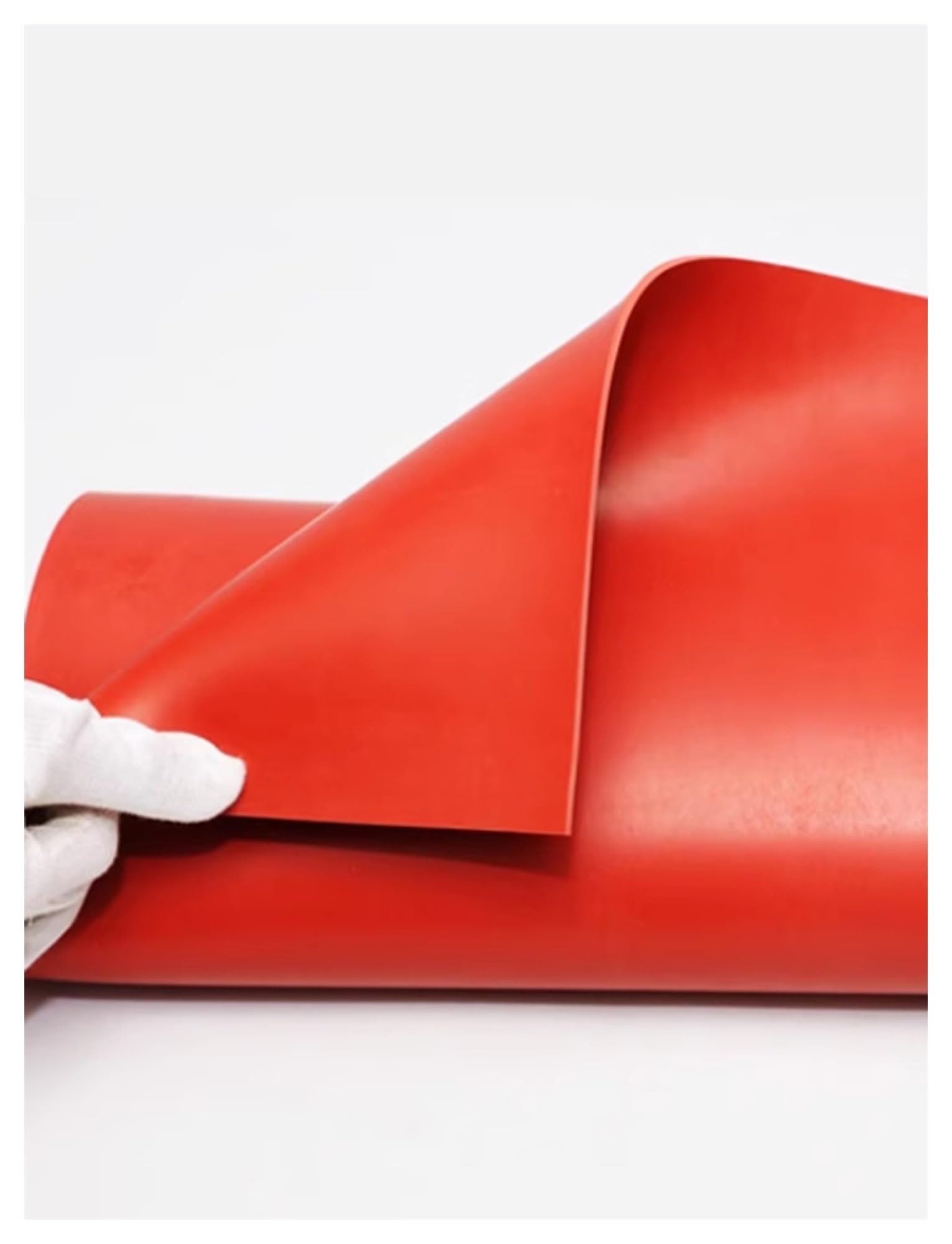Generico Tappetino in Gomma siliconica Rossa, Larghezza 100 cm, for guarnizioni, guarnizioni, Artigianato, Ammortizzazione, Tappetino, Spessore 2 mm, Pavimento del Garage(Length 220cm)