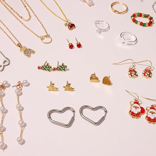 Miniatura 4 de Calendario de Adviento de joyas para adultos, niñas y mujeres, calendario de Adviento de cuenta regresiva de 24 días de Navidad, caja de regalo de