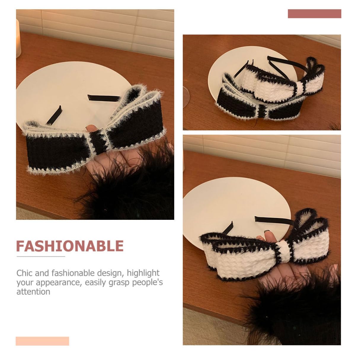 FOMIYES 3 Set Di Fasce Per Con Fiocco Alla Moda Fasce Per Con Fiocco Per Donne 2 Pezzi * 3