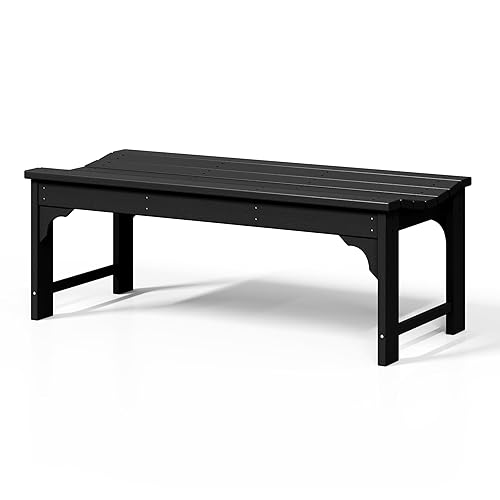 WestinTrends Malibu Outdoor Bench, All Weather Resistant Poly Lumber Backless