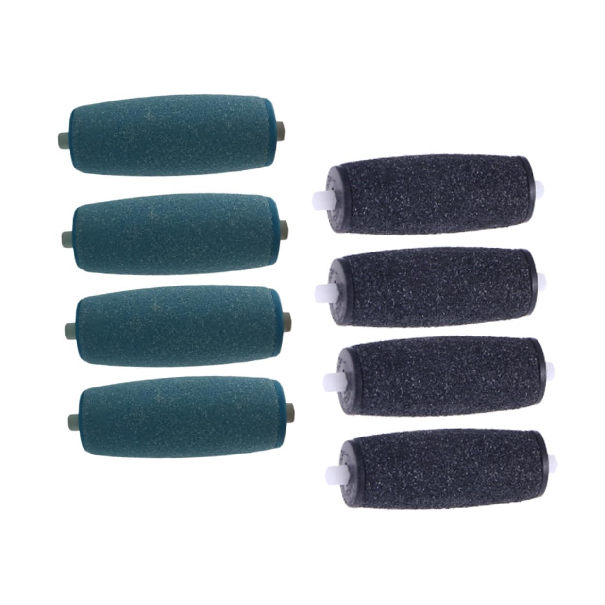 SHERCHPRY 8Pcs Machine Replacement Rollers Dead Skin Remover Heads for Electronic Foot File Coarse Black Blue Rollers Durable Accessory for Smoother Feet