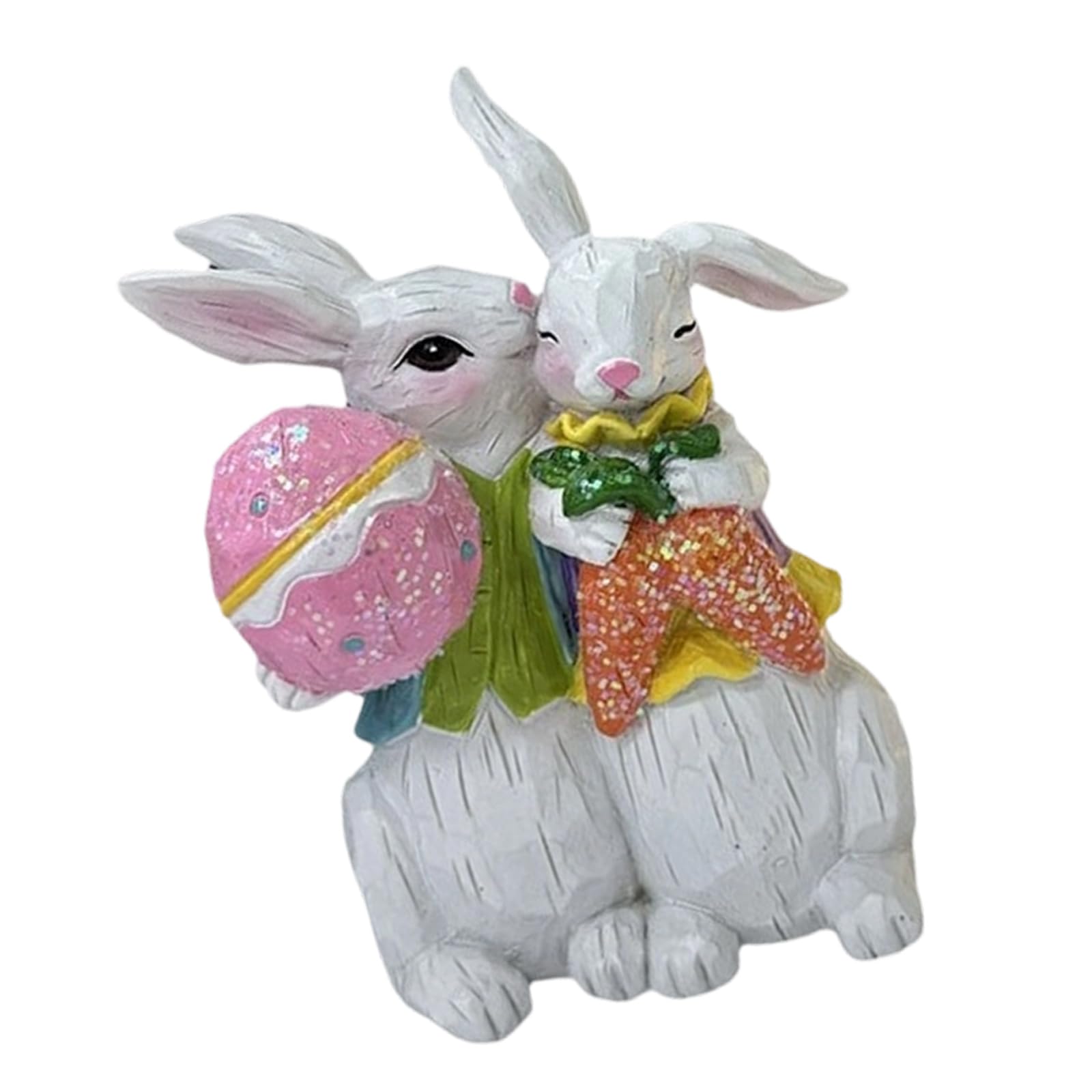 Hsioluted Resin Hare Decoration Figurine for Room Bedroom Easter Festival Indoor Outdoor Display Resin Sculpture