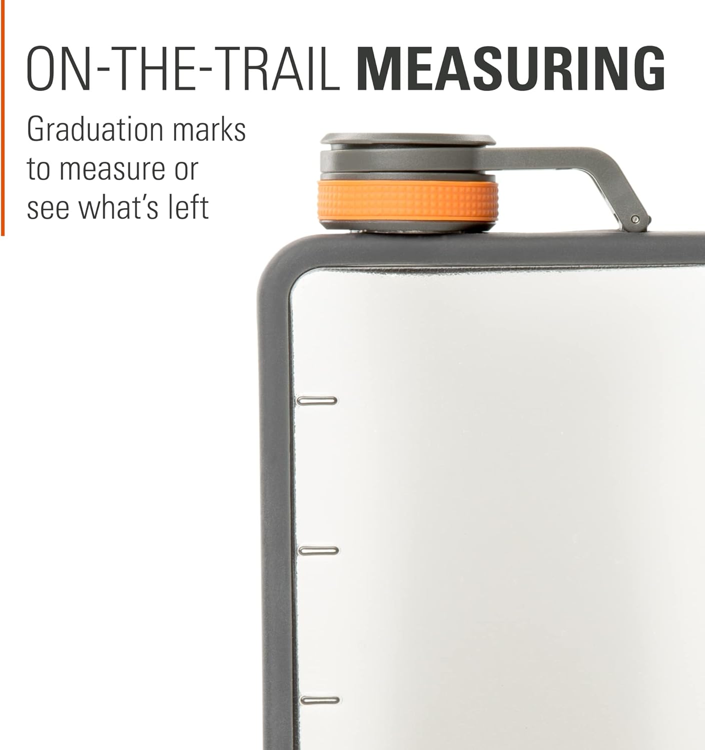 GSI Outdoors Boulder Flask, Shatter-Resistant, Leakproof Hip Flask with Clear Body & Silicone Grip, BPA-Free Bottle for Hiking, Camping & Travel - Image 5