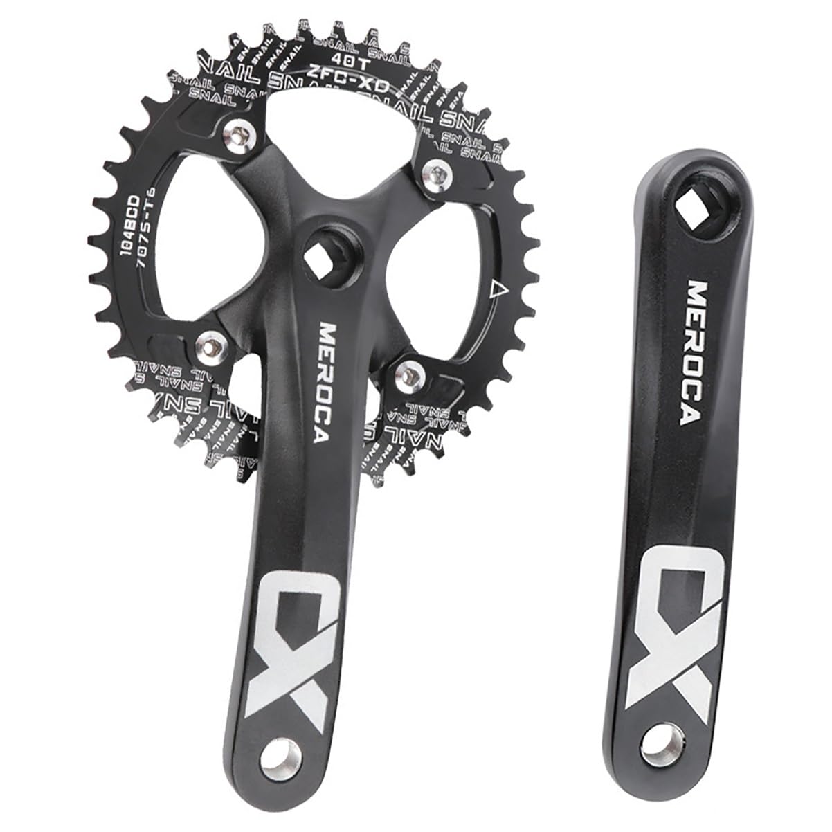 HZXQCVB 170mm Mountainbike Kurbelgarnitur 104BCD - Aluminium Vierkantkonus Kurbel