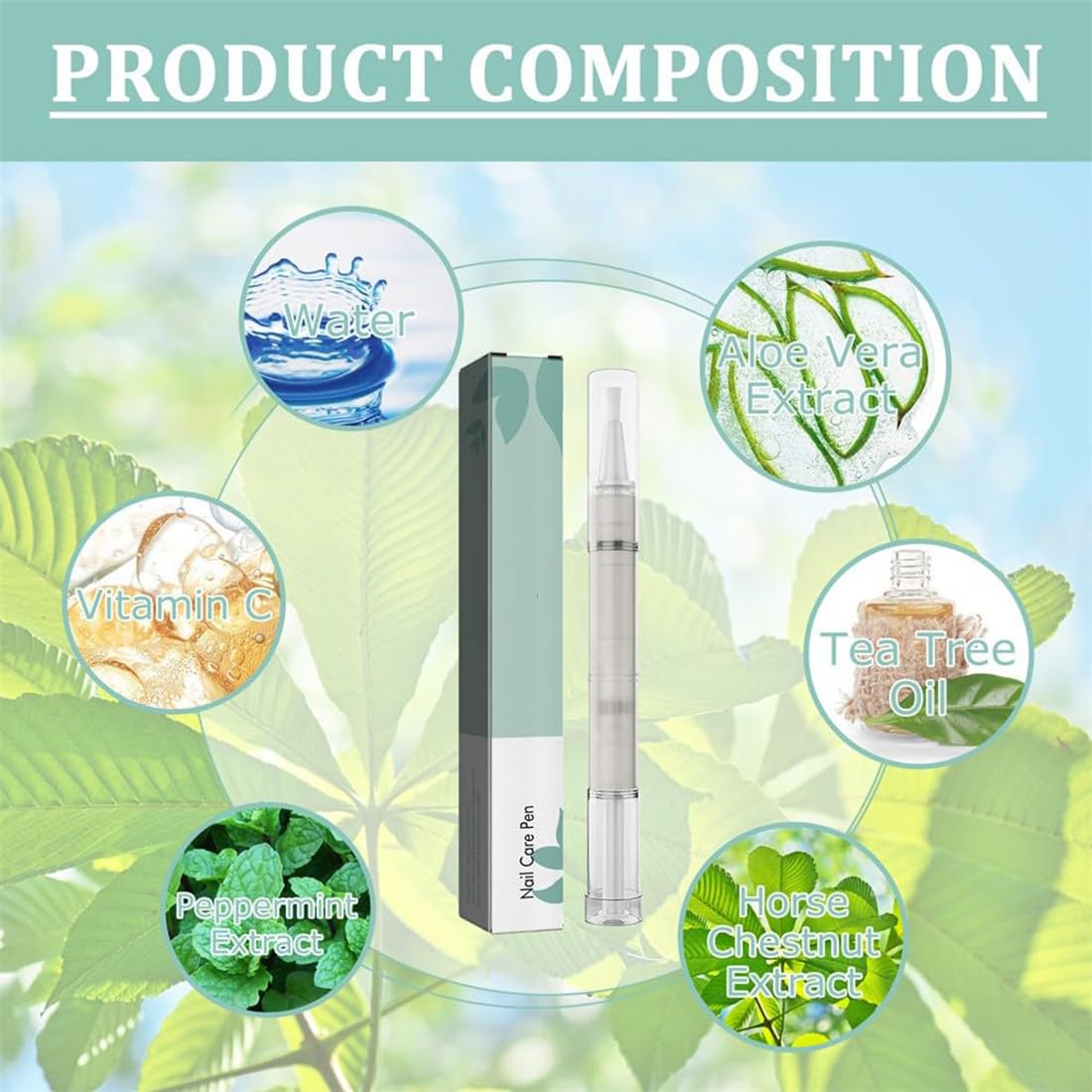 3 pezzi Penna per la Cura Delle Unghie, nail care pen fungo del chiodo, Pennas per Cuticole Unghie Nail Treatment Pen Con Aloe Vera e Olio Dell'albero,Per Cura Delle Unghie e Delle Cuticole
