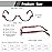 4 Pairs of Colorful Fashion Half Moon Frame Reading Glasses Spring Hinge Male and Female Readers (4 Pack Mix, 2.5)
