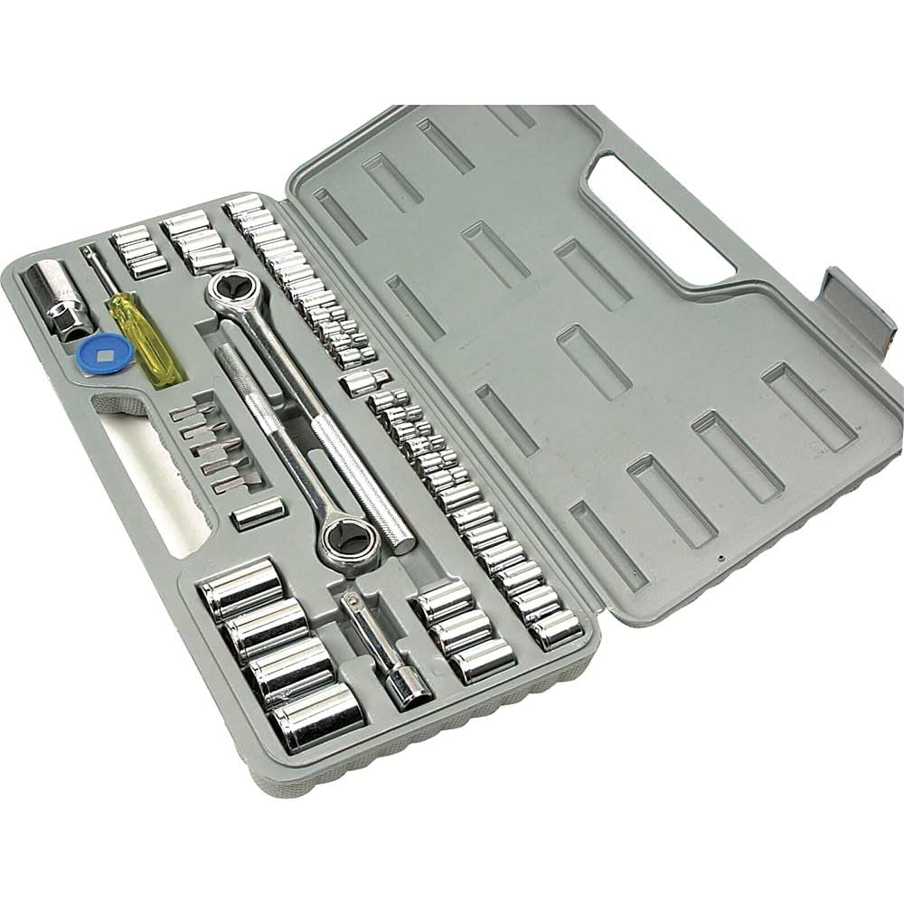 Spot 52Pc Spot Socket Set - 52 14 38 Drive Metric Af Tools 12In 01746 Piece - Socket Set 52 14 38 Drive Metric Af Tools 12In 01746 Blue