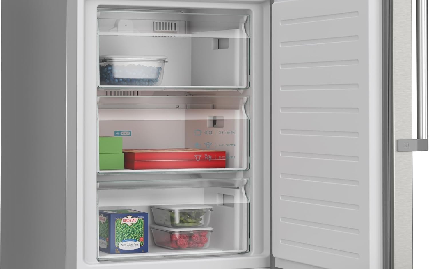 Siemens iQ500 KG39NAIAU Freistehende Kühl-Gefrier-Kombination 363 l Total noFrost hyperFresh LED Beleuchtung 203 x 60 cm Gebürsteter Stahl AntiFingerprint