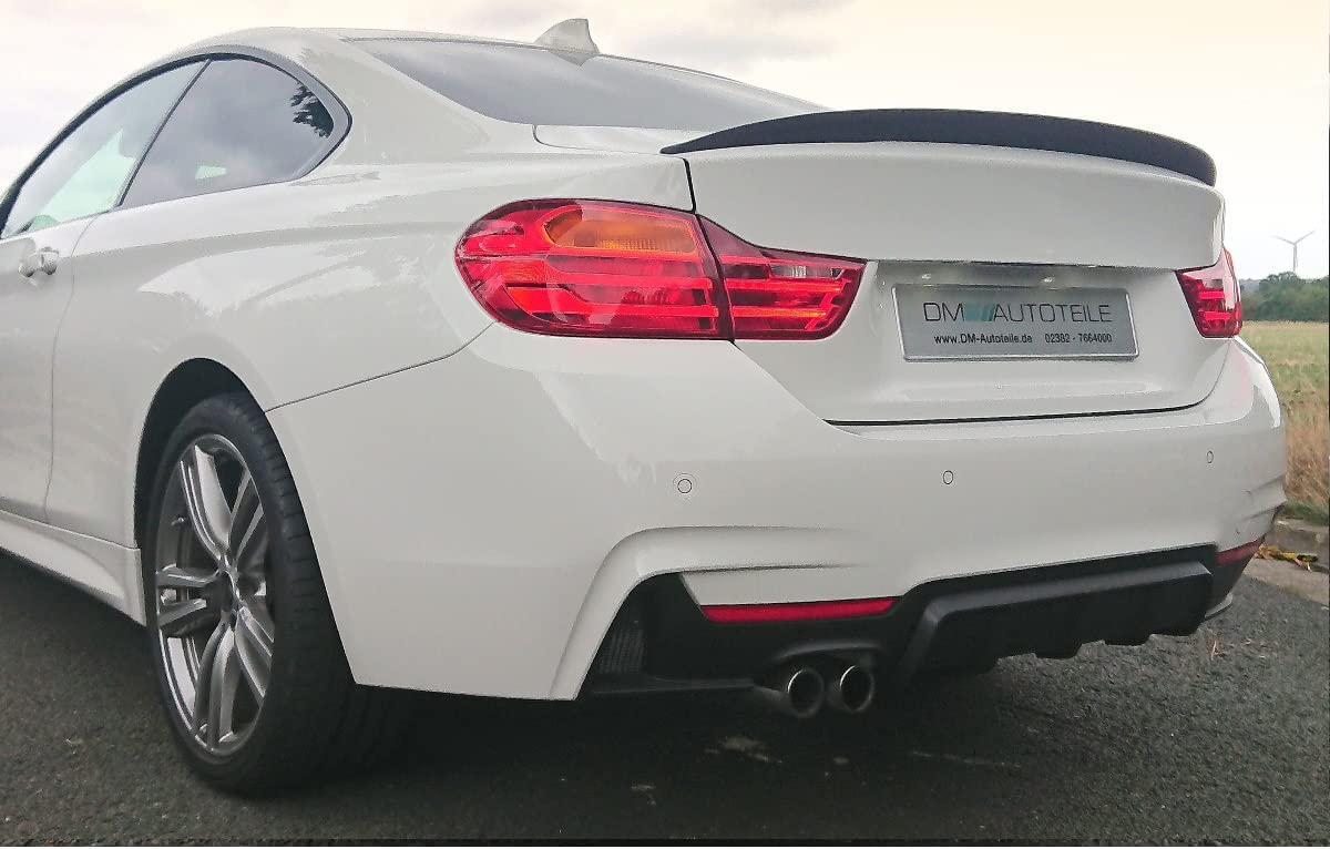 DM Autoteile 1584 Heckdiffusor Schwarz Sport-Performance kompatibel für BMW 4er F32 F33 F36 M-Paket +ABE