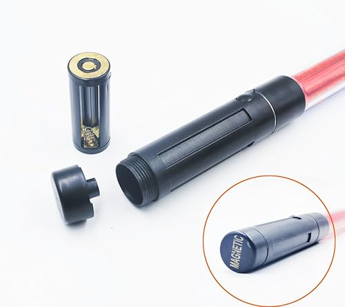 Miniatura 5 de SAMDO Varita magnética de 11.0 pulgadas Baton Control de tráfico Lámpara de seguridad vial Militar Supervivencia LED Stick (rojo)