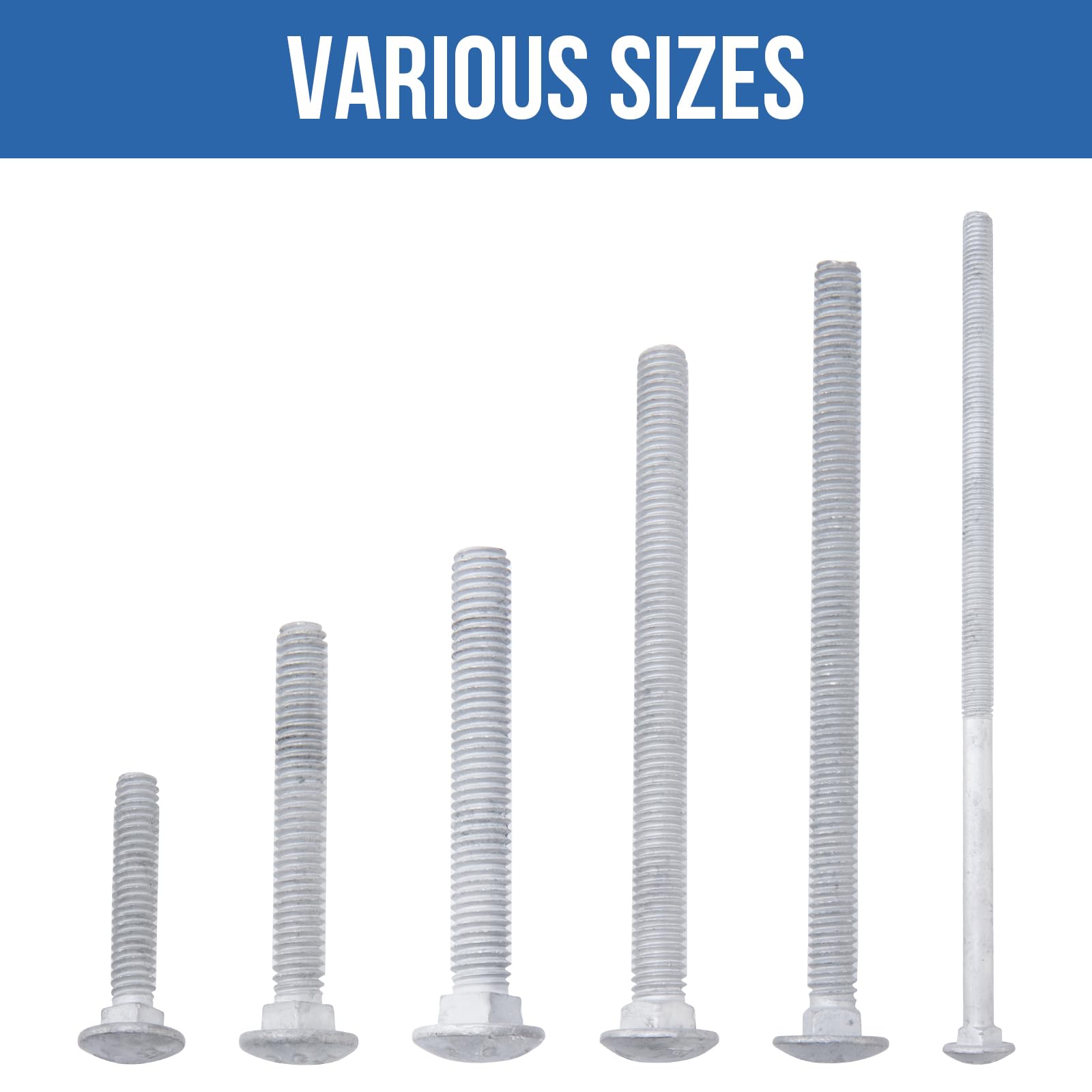 Galvanized Carriage Bolts - 25 Pack 1/2" x 9" -7