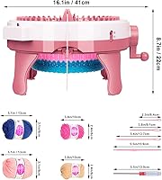 Vista 6 de Knitting Machine48 Needles Knitting Machine Smart Weaving Loom Round Knitting Machines with Row Counter for Adults or KidsDIY Knit Loom Machine Kit