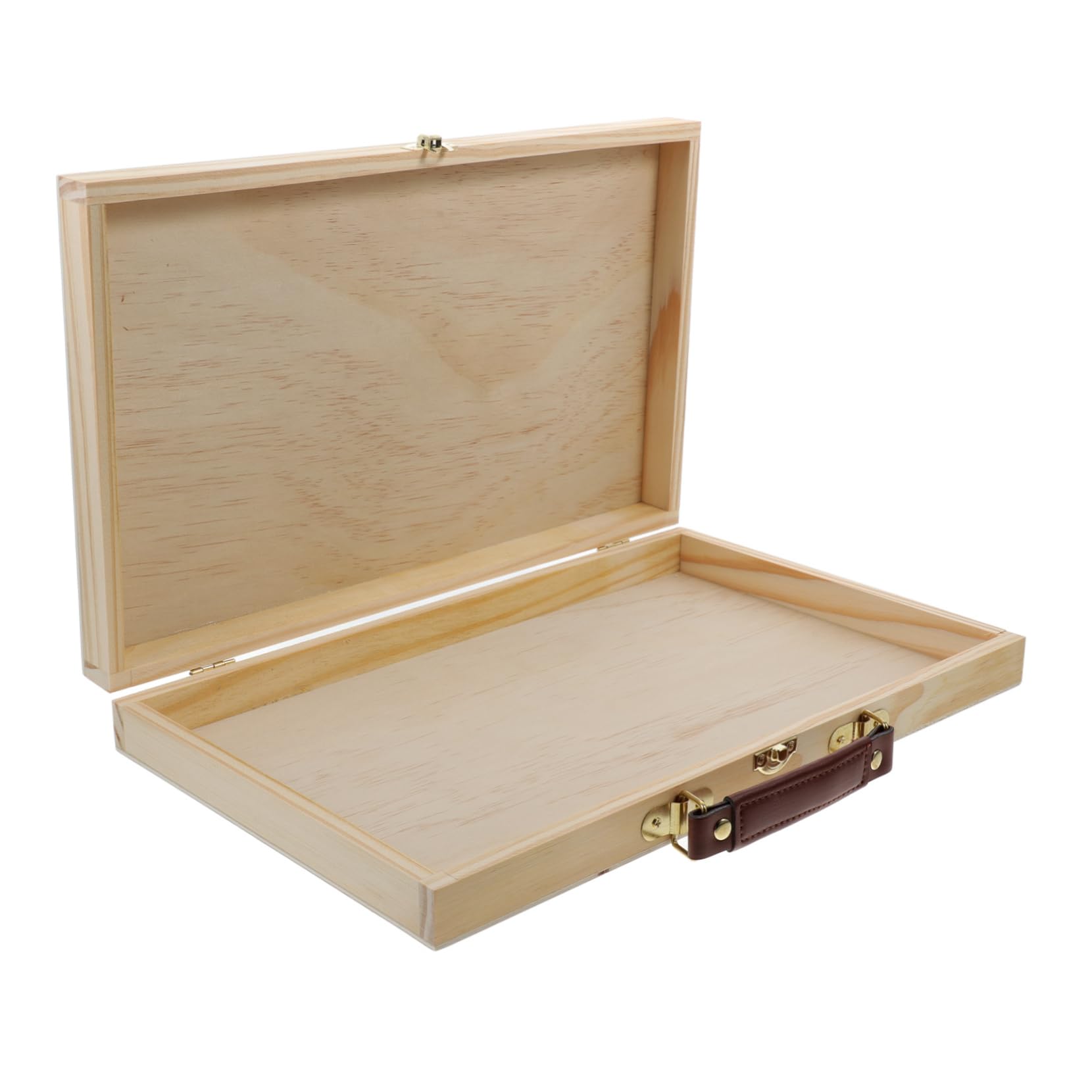 ARTIBETTER Portable Pigment Empty Container Wooden Painting Tool Box Utility Box for Art Storage for Outdoor Use