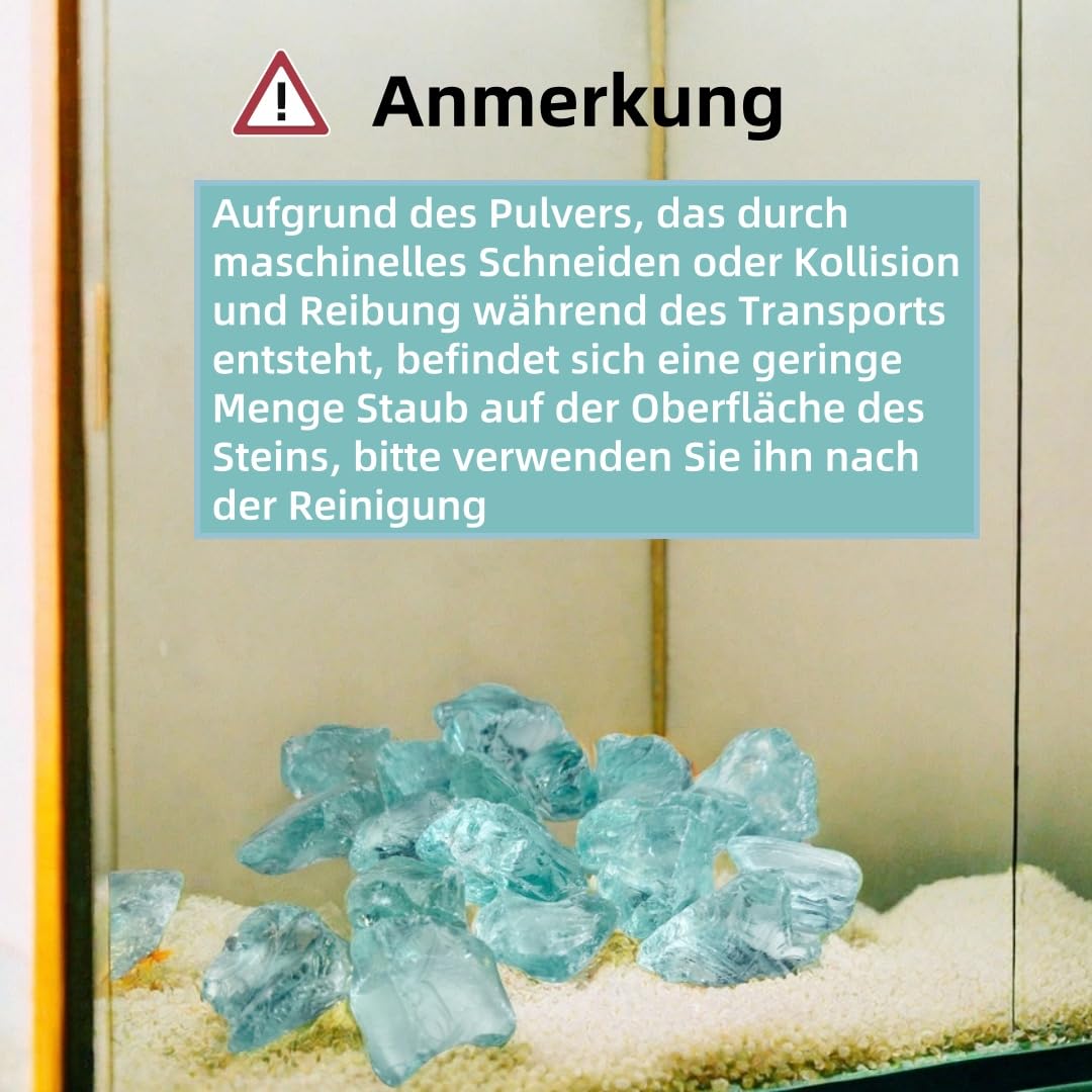 Aquarium Steine, Aquarium deko Glasstein | 800g, 3-5cm Fischo rnamente, Garnelenversteck, geeignet für Aquarien Aller Größen,Blumentopfdekoration