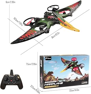 jaming Pterodactyl Drone Dragon Toys Rc Airplanes for Kids and Adults Easy to Flying Dinosaur Toys Remote Controlled Aircraft for Beginners Hobby RC Plane Toys Birthday Gifts for Boys 8-12