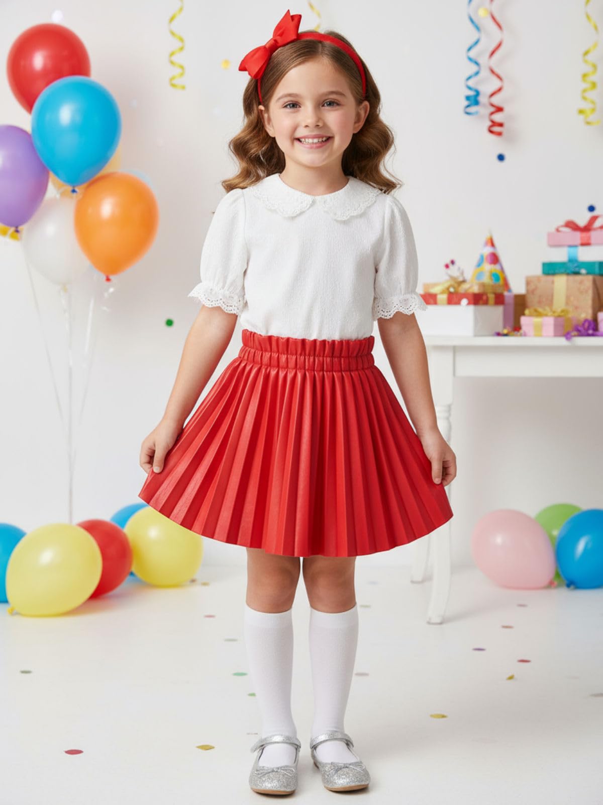 WELAKEN Gonna plissettata per bambine, taglie per bambini e adolescenti