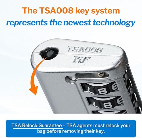 Miniatura 4 de Forge Cerraduras de equipaje aprobadas por la TSA con combinación de 4 dígitos TSA Cerraduras de viaje con TSA008, indicador de alerta abierta