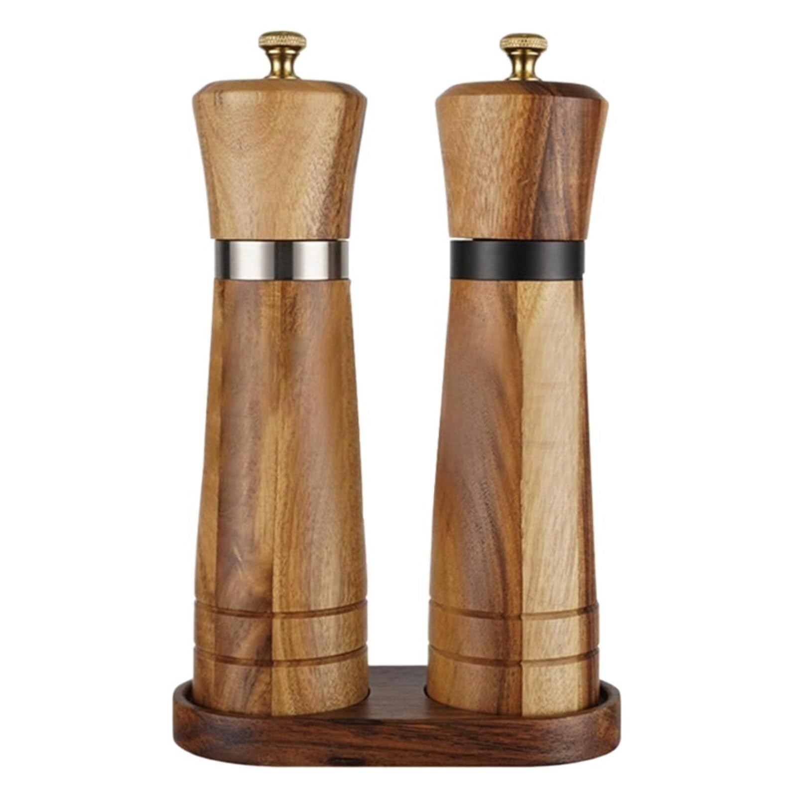 Młynek Do Przypraw Pieprzu Drewniany Zestaw Do Mielenia Soli I Pieprzu Shaker Z Łatwą Regulacją Grubości Ceramicznej Możliwością Ponownego Napełniania Do Różnych Przypraw