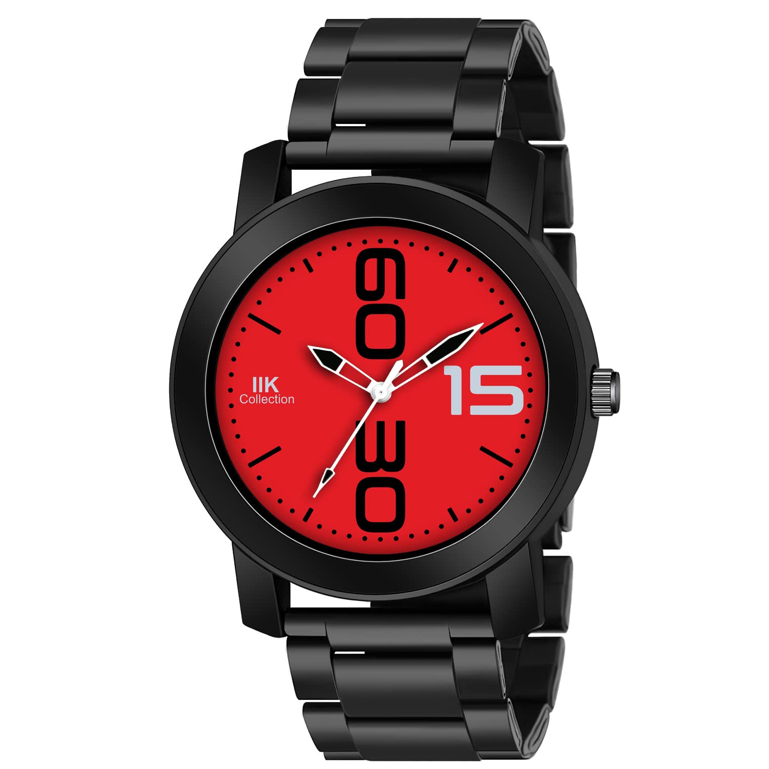 IIK COLLECTION Round Designer Dial with Stainless Steel Bracelet Chain Strap Analogue Wrist Watch for Men and Boys (B0B3HZBNTH) Amazon Price History, Amazon Price Tracker