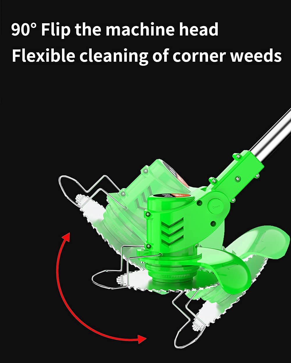 Cortacésped eléctrico de 24 V con cable para eliminar malas hierbas de árboles y macizos de flores, cortadora de césped para tierras agrícolas