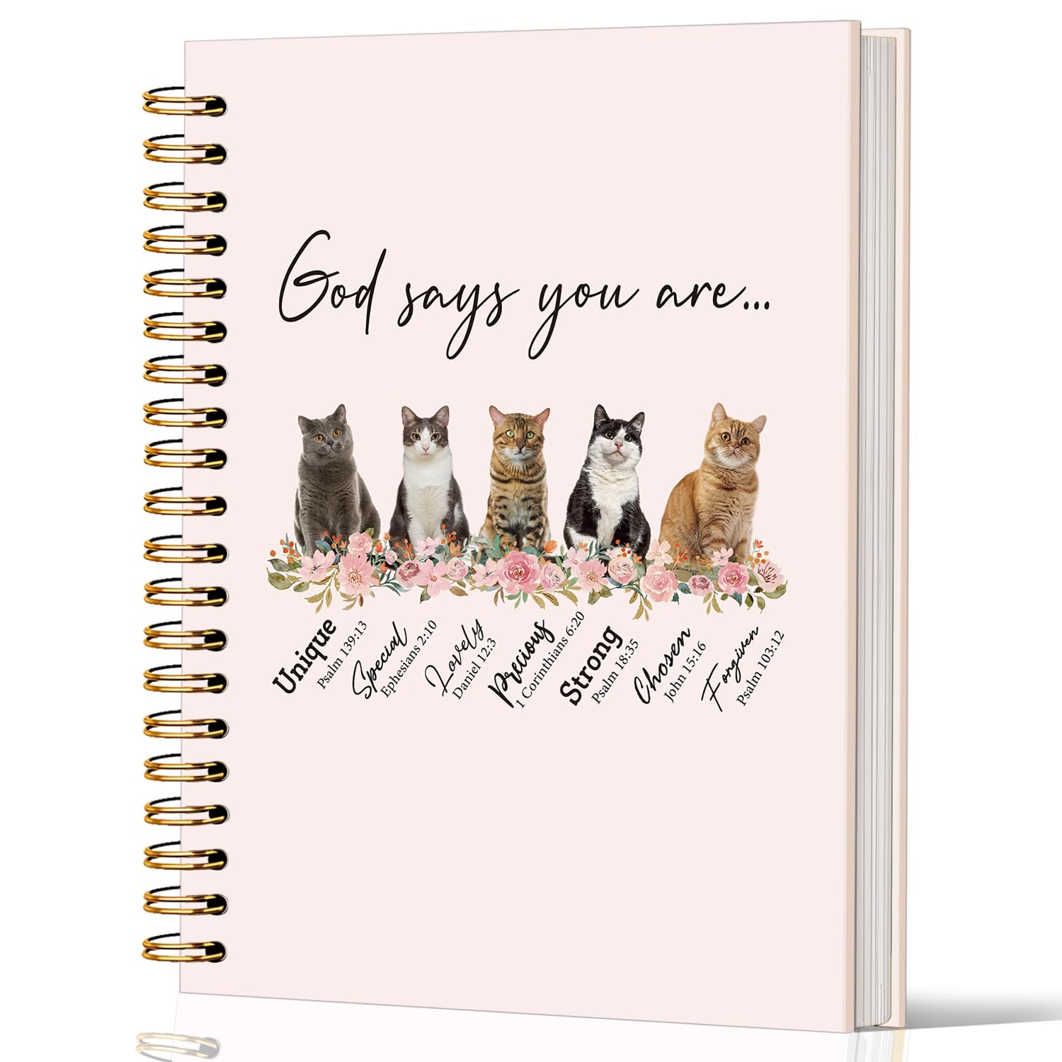 Lacama Christian Gifts for Women Cat Gifts, Bible Cute Cat Notebook Journal for Women Teen Girls Kids, Gift for People who Love Cats, Prayer