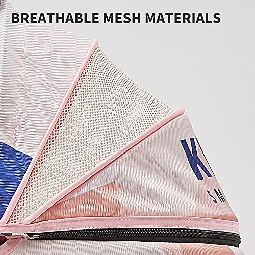 PETKIT Bon Voyage Hundewagen, Hundebuggy, Haustier-Kinderwagen für Katzen/Hunde, Hunde-Katzen-Reisetransporter/Hundewagen mit Aufbewahrungskorb und Tassenhalterung.Tragfähigkeit : bis zu 15 kg (Rosa) - Image 4