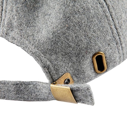 Samtree Unisex Woolen Baseball Cap,Winter Wide Brim Warm Snapback Hat (01-Light Grey(Woolen)) #TOP4