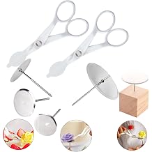 7PCS Cake Flower Nail and Flower Lifters Set, Stainless Steel Baking Tools for Icing Flowers Decoration