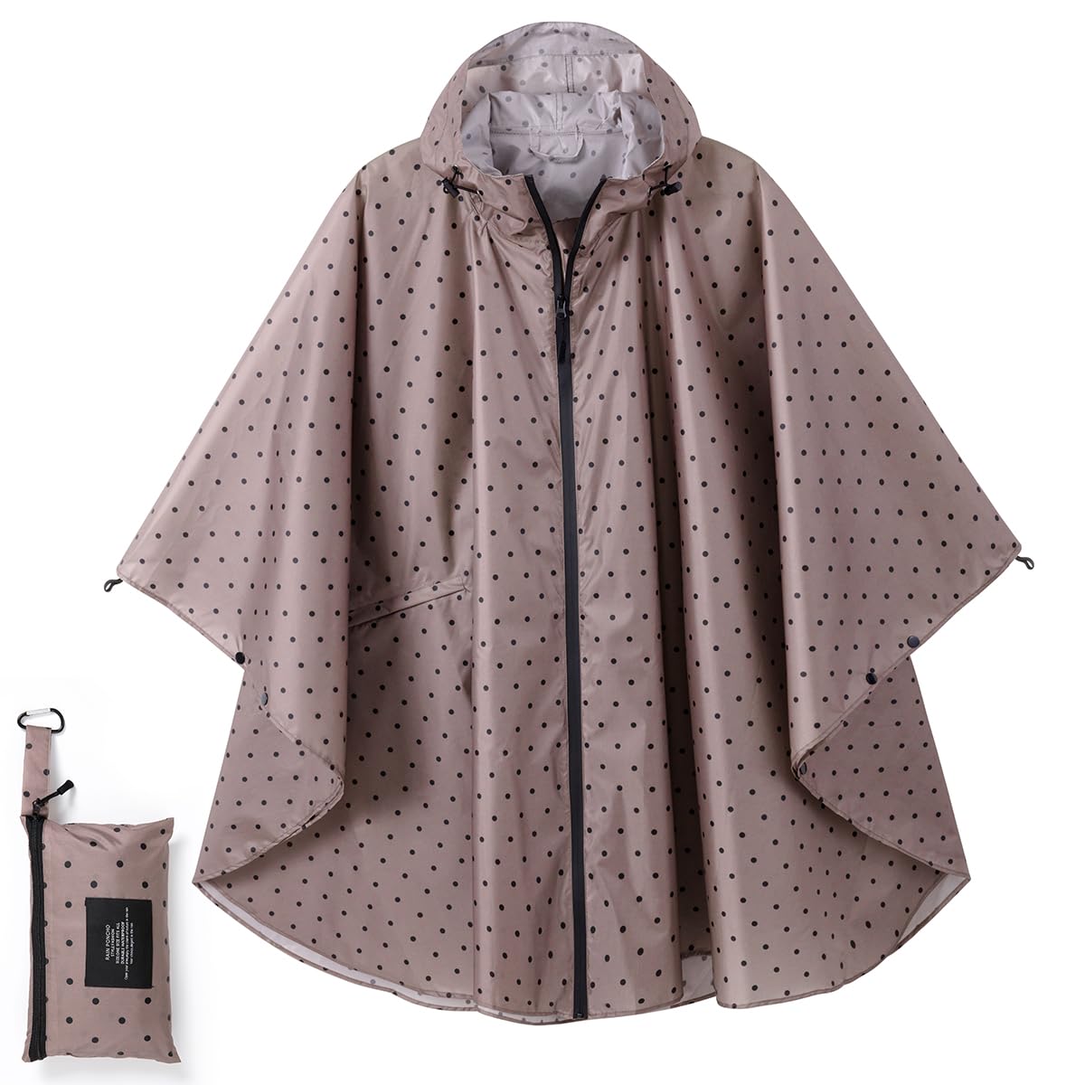 Poncho de pluie pour femme, imperméable, respirant, léger, pliable, avec poche zippée