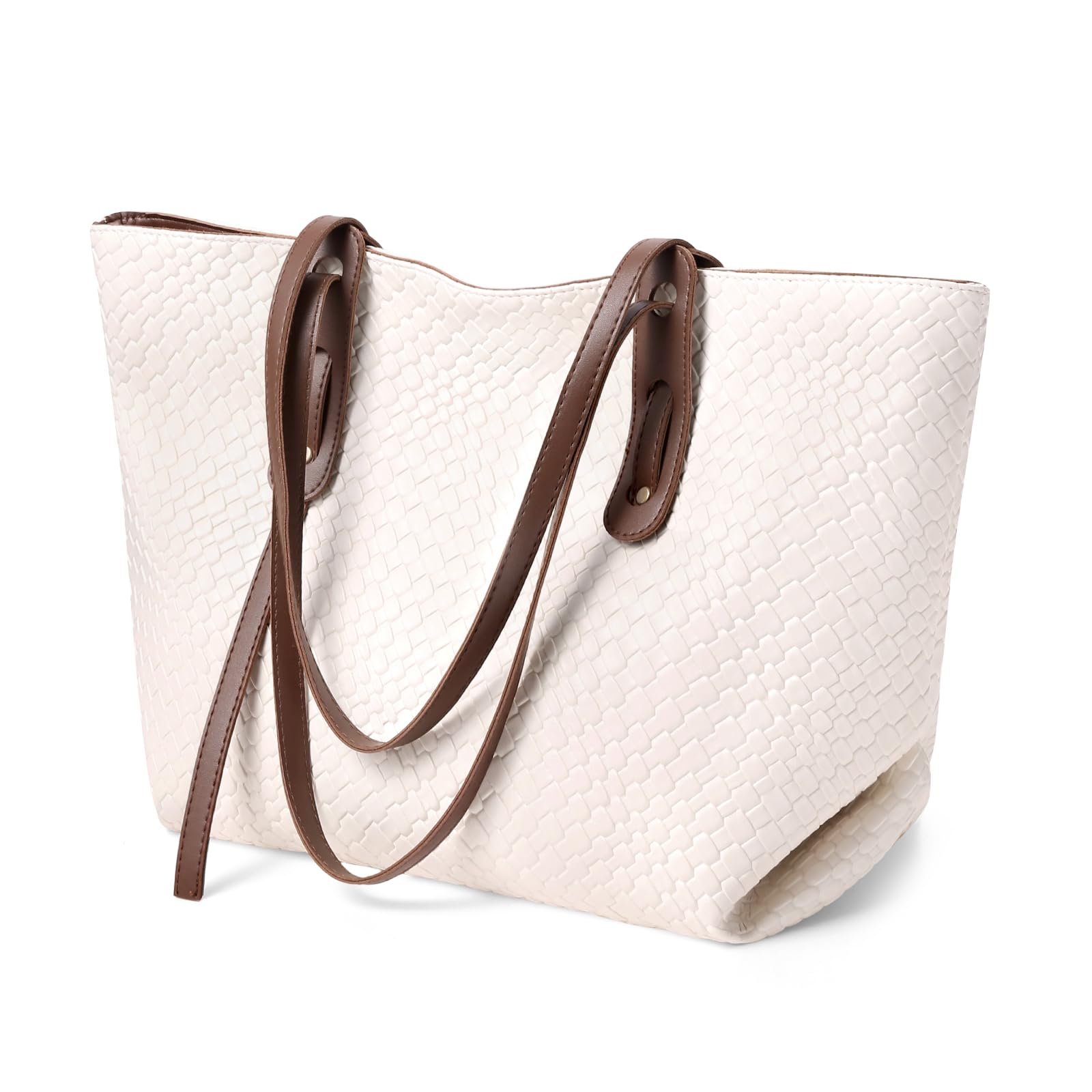 SENDEFN Handtasche Damen Groß, Shopper Tasche mit Reißverschluss und Innentasche, Wasserdichte Tote Bag, Henkeltaschen Für Arbeit, Büro, Reisen, Einkaufen, Schule