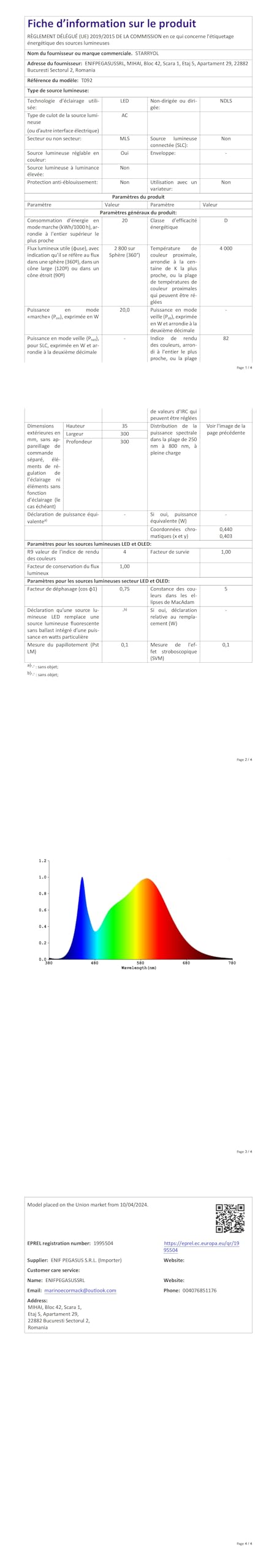 STARRYOL Moderna lampada a sospensione, lampadario a LED, illuminazione a sospensione regolabile bianco 20W per soggiorno, sala da pranzo, camera da letto - 4000K Luce neutrale