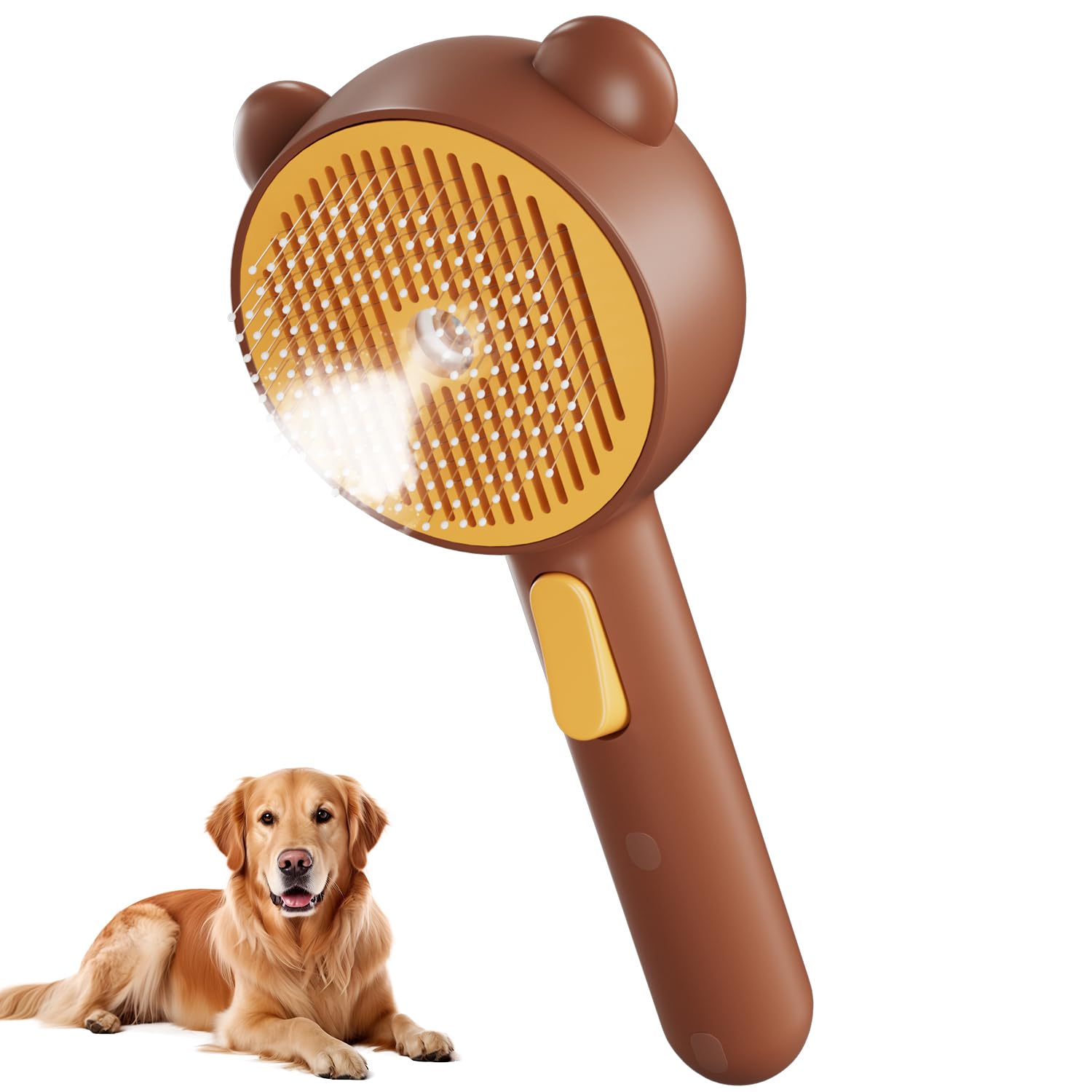 Brosse Chien Chat à Vapeur, 3 En 1 Peigne De Massage En Spray Pour Chats, Brosse à Chat Rechargeable, Avec Réservoir D'eau, Pour Chats à Poils Courts Et Longs, Idéal Pour Massage,Soin
