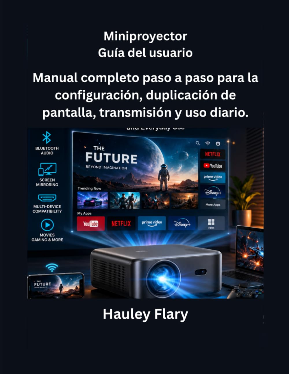 Miniproyector Guía del usuario: Manual completo paso a paso para la configuración, duplicación de pantalla, transmisión y uso diario.