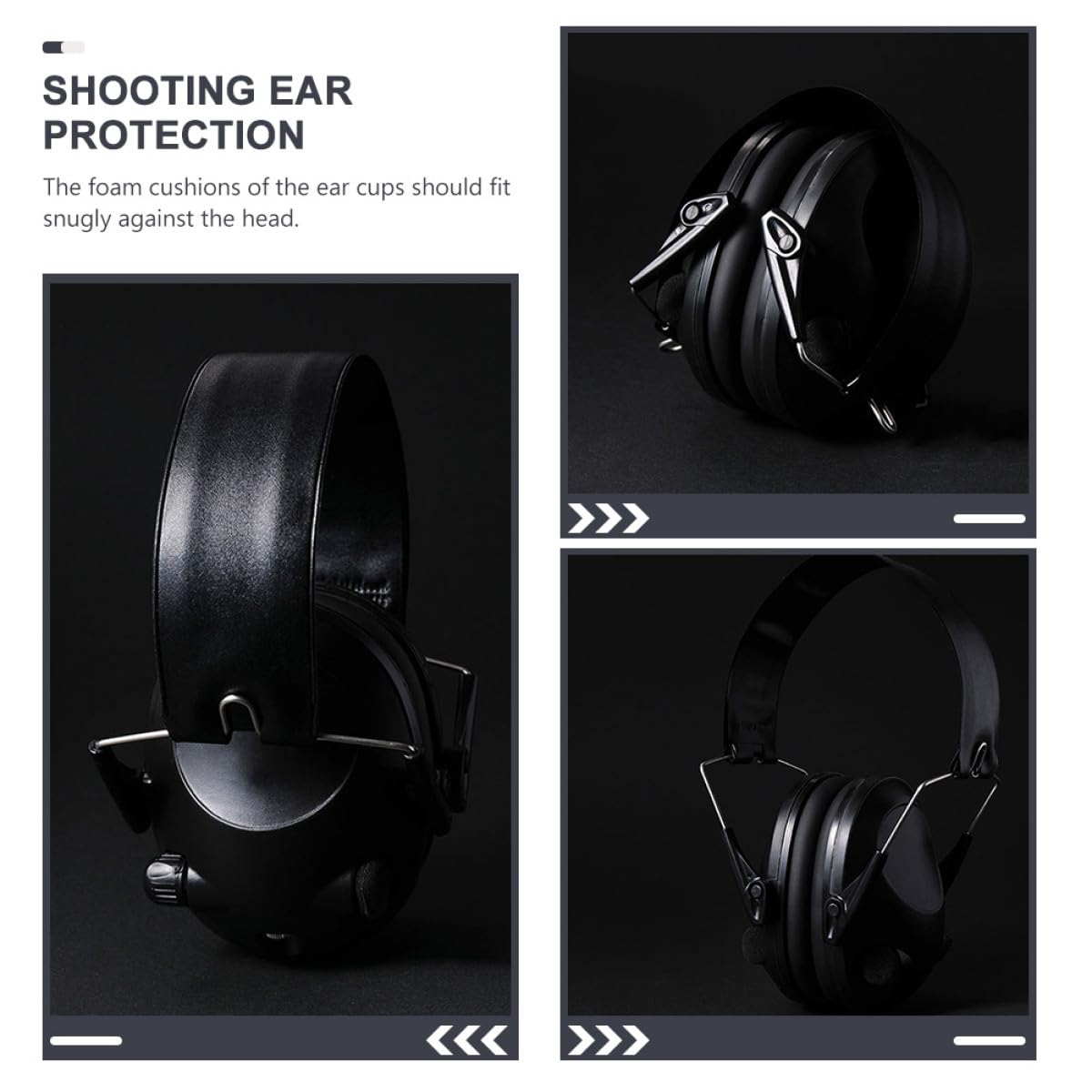 Auriculares de protección auditiva con reducción de ruido, aislamiento de sonido 21DB, diadema ajustable, ideales para uso en y entrenamiento