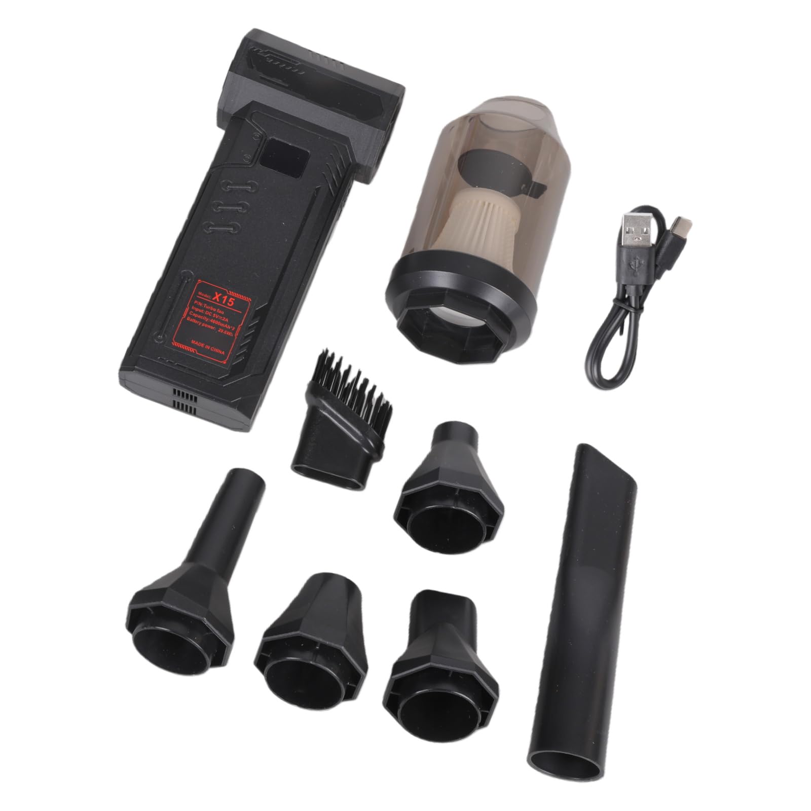 Soffiatore e aspirapolvere portatile 2 in 1 con motore brushless da 150.000 giri/min, adatto per un ' efficiente pulizia ' ufficio in casa Detergente per auto