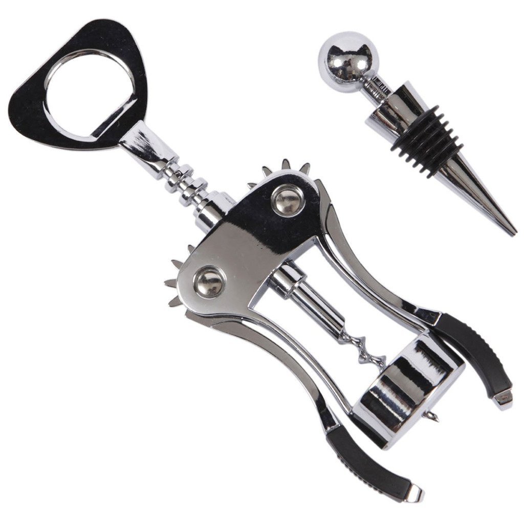 Wing Corkscrew Wine Opener by Savefavor Premium All-in-one Wine Corkscrew and Bottle Opener With Bonus Wine Stopper in a Deluxe Gift Box Set