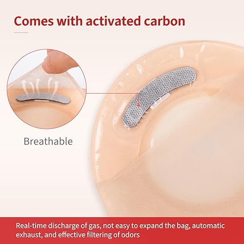 Miniatura 4 de DERAYMI 20 bolsas de colostomía suministros de ostomía de una pieza, bolsas drenables de ostomía para ileostomía, cuidado del estoma cortado a