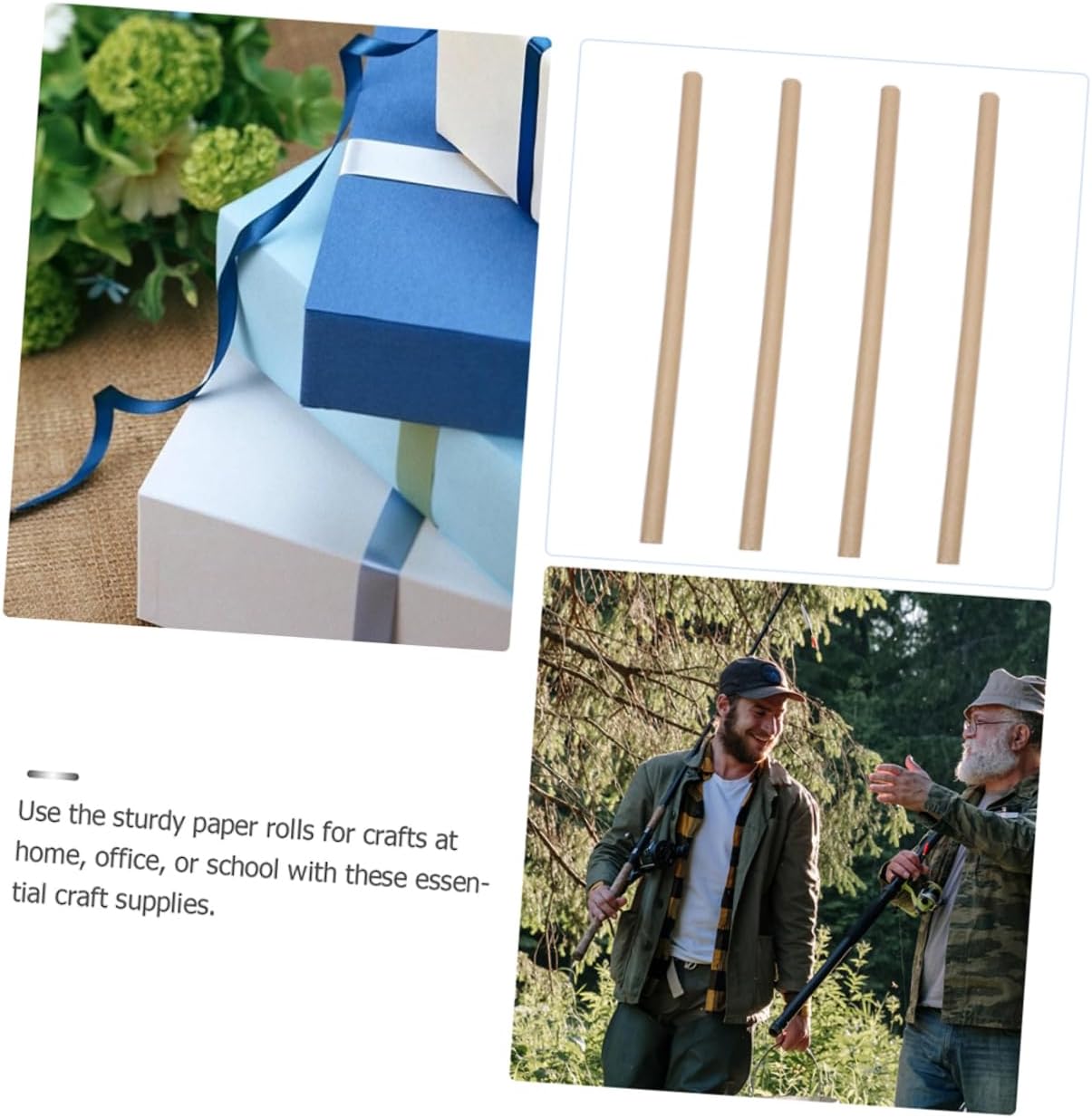 4pcs Carton Packaging Blank Paper Tube Poster Storage Tube Blank Cylinde Toilet Tissue Paper Cardboard Cardboard Crafting Cylinder for Kraft Round