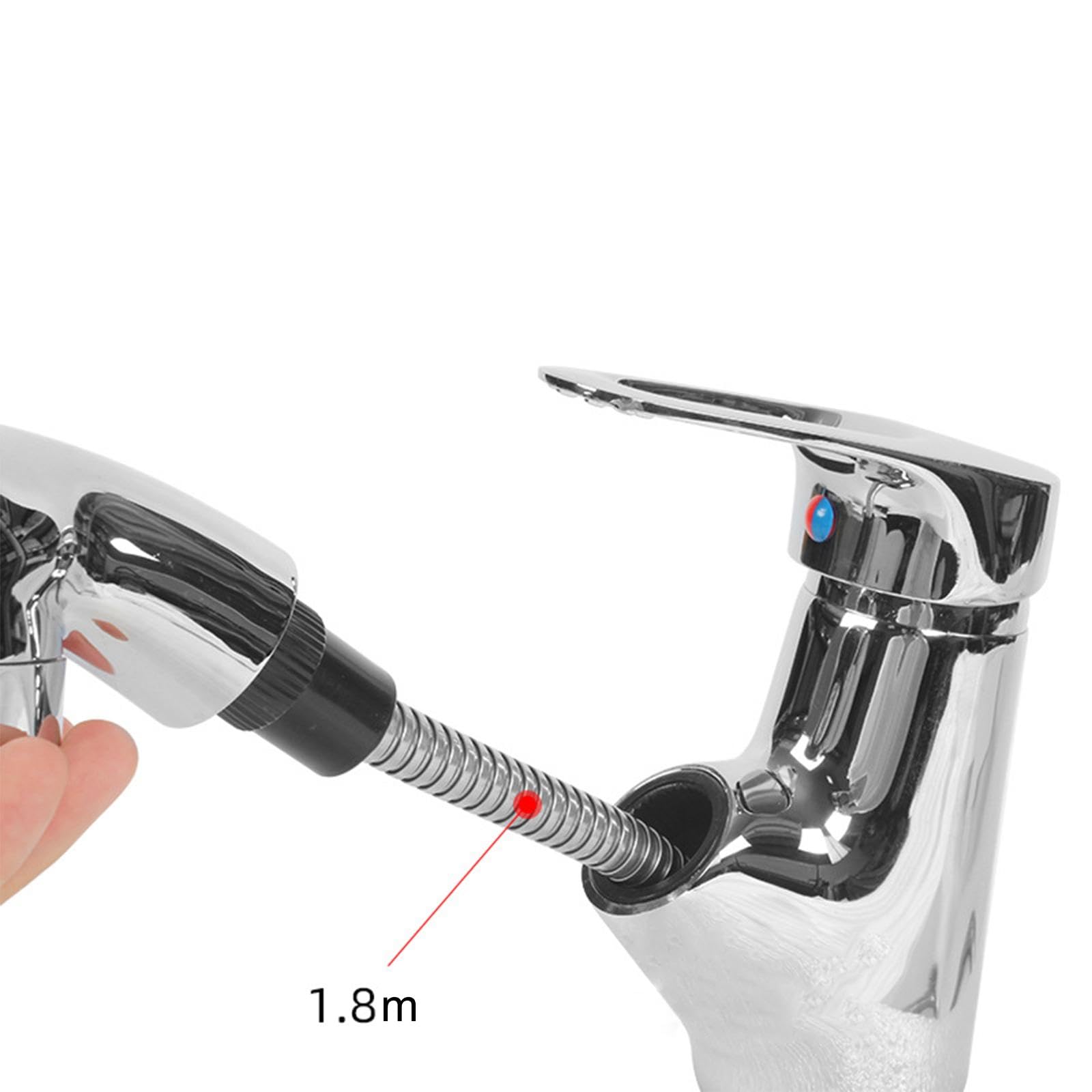 Grifo de Baño para Autocaravana Ergonómico con Flujo de Agua Ajustable Y Accesorio Que Ahorra Espacio.