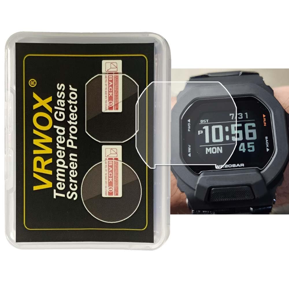 VRWOX [2-Pcs] Tempered Glass Screen Protector For GBD-200-2JF GBD-200 Watch Screen Protector,2.5D Rounded Edges 9H Premium Real Anti Scratch,Anti-fingerprint Bubble-free For 【GBD-200】