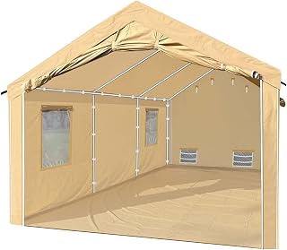 CooTentler Waterproof Portable Paint Booth 20x12.5x10ft Rainproof Spray Shelter with 8pcs Roll-up Mesh Windows & Floor Portable Spray Tent for Cars, Auto Parts and Furniture Painting