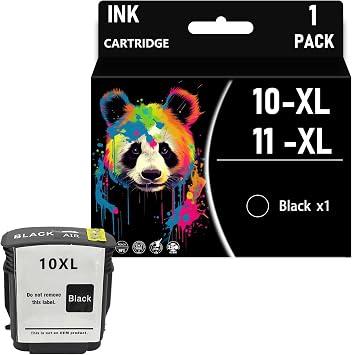 10XL 10 XL 11XL 11 XL Compatible Ink Cartridge Replacement | for HP 10 11 for HP Designjet 500 500PS 800 800PS 815mfp 1100 2200 2300 2230 2250 2280 2600,Black1