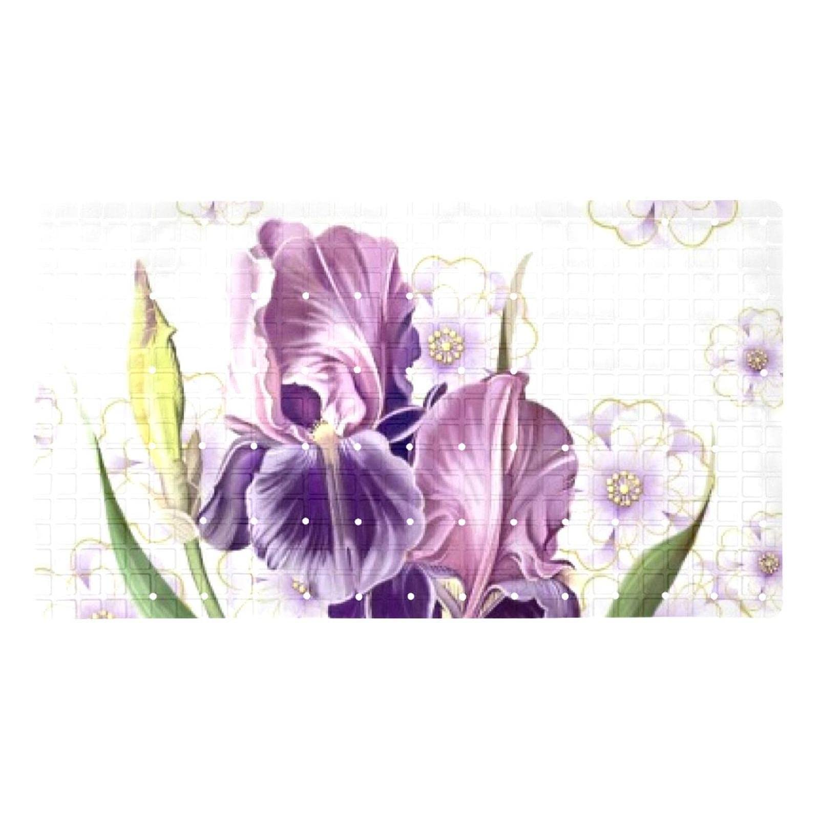 Tapis de bain pour s'asseoir antidérapant violet pour douche