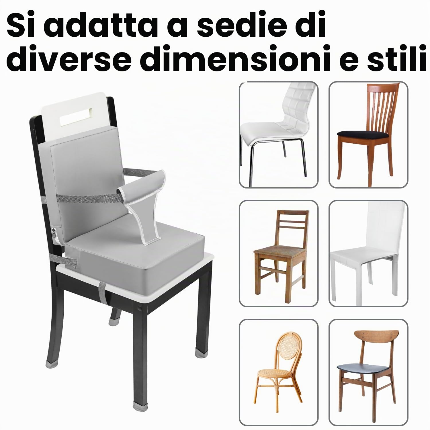 PandaEar Seggiolone per Bambini Portatile da Tavolo con Cuscino da Viaggio e Cintura Regolabile