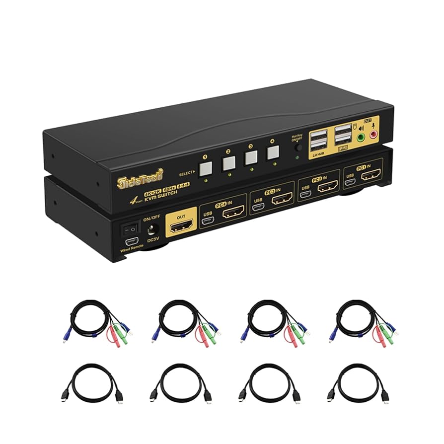 Amazon.com: KVM Switch HDMI 4 Port Support Ultra HD 4k@60hz