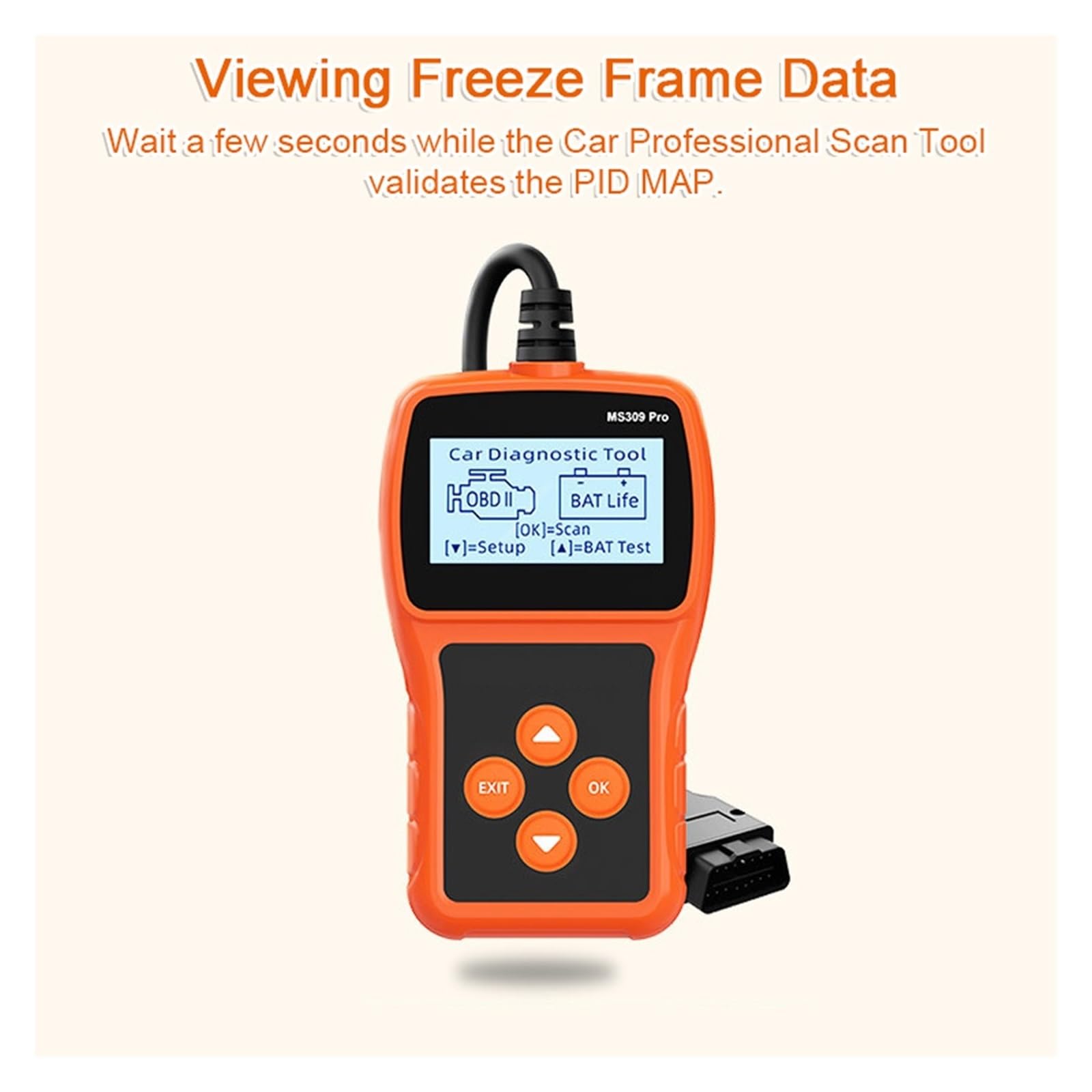 Probador de Baterías, Probador de vida útil la batería automotriz MS309, herramienta escaneo profesional for coche, lector código, Detector fallas datos