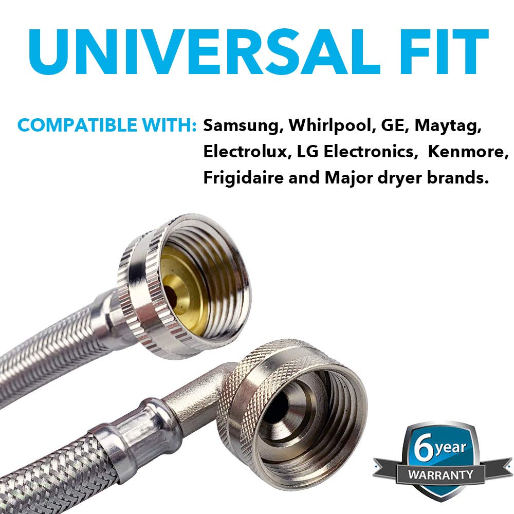 Premium Steam Dryer Installation Kit,Steam Dryer Hose Kit Stainless