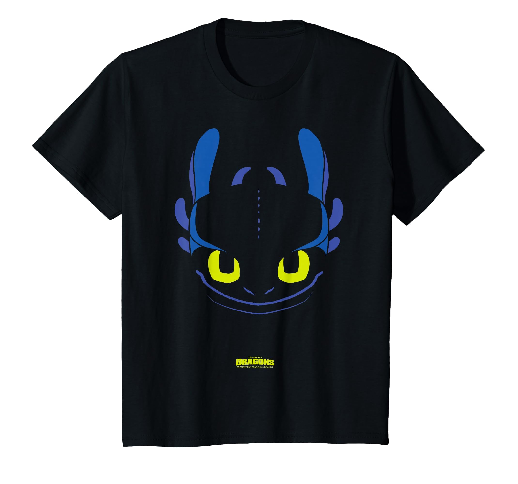 DreamWorks Dragons Toothless Night Fury Big Face Costume T-Shirt